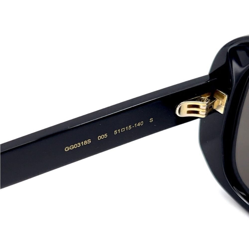 Gucci GG0318s - Pineapple Black Gold Sunglasses unisex $770 - Picture 8 of 16